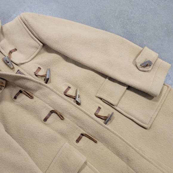 Vintage beige coat, duffle coat beige wool original Dolomite duffle coat, winter - Picture 11 of 15